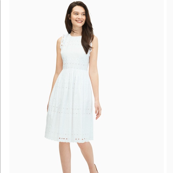 NEW Kate Spade Eyelet Ruffle Daisy dress $299 NWT - Picture 6 of 6